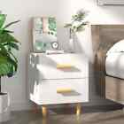 Bed Cabinet High Gloss White 40x35x47.5 cm GHB