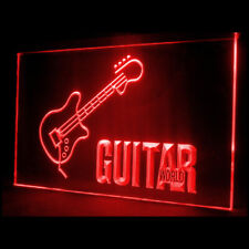 140005 Guitar World Band Room Studio Audio Display LED Light Neon Sign