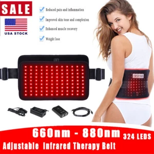 Cinturón envolvente de cuerpo completo 324leds terapia de luz casi infrarroja 660nm 880nm alivio del dolor - Imagen 1 de 12