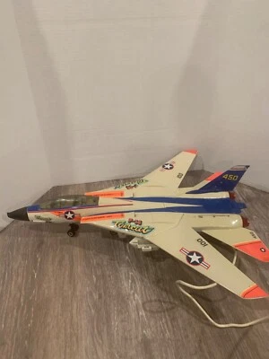 1990 New Bright F-14 Tomcat Remote Control Kitty Hawk Airplane/Jet Video *READ - Image 1 of 4
