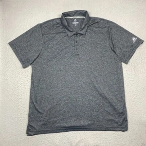 Adidas Golf Polo Shirt Mens 2XL XXL Gray Striped Short Sleeve - Picture 1 of 10