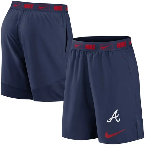 Atlanta Braves Nike Primetime Logo Performance Shorts Navy - Mens Medium Cover
