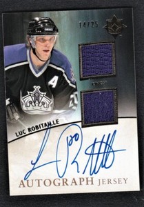 2011 2011-12 ULTIMATE COLLECTION LUC ROBITAILLE AUTOGRAPH JERSEY 14/25 KINGS