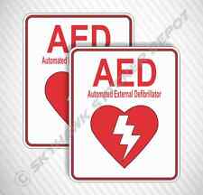 AED Automated External Defibrillator Sticker Set Vinyl Decal Label Car Truck SUV
