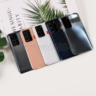 Cubierta de puerta trasera de batería para Huawei P40 / P40 Pro carcasa cubierta de vidrio + lente de cámara Foto 1 de 4