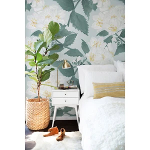Blooming Flowers floral pastel nature garden still life retro Wall Mural - Picture 1 of 10