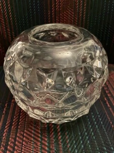 vintage Fostoria Glass Co clear glass rose bowl AMERICAN 40s - 50s Excellent - Picture 1 of 12