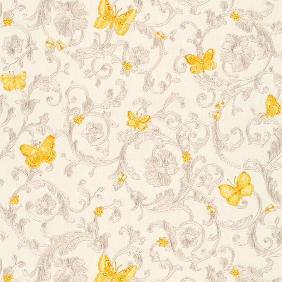343253 - Versace Mariposas Abejas Ladybirds Blanco Naranja AS Creación Papel Pintado Foto 1 de 1