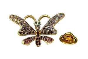 JAY STRONGWATER GORGEOUS BUTTERFLY TACK PIN SHARONA SWAROVSKI NEW MADE IN USA - Picture 1 of 3