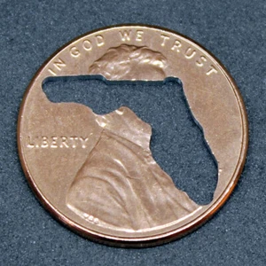 Lucky penny with Florida cut out - Picture 1 of 1