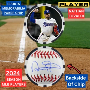 NATHAN EOVALDI - 2024 MLB PLAYER - POKER CHIP - **SIGNED** - Picture 1 of 2