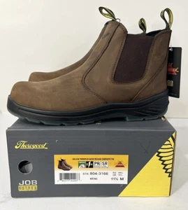 Thorogood 804-3166 Men's 6" Leather Composite Toe Pull On Boots / Brown / 11.5 M - Picture 1 of 6