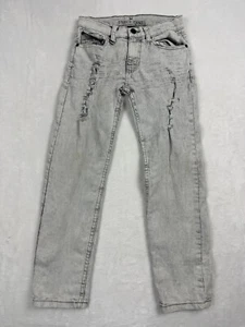 Steve's Jeans -Moto jeans Youth Size 10 Gray Acid Washed Distressed. - Picture 1 of 15