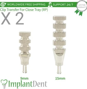 2x Clip Transfer For Close Tray Impression Coping Fixture Conical Connection RP - Picture 1 of 5