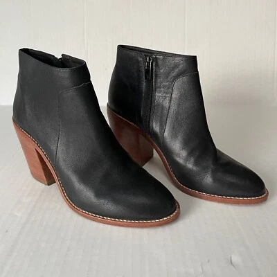 Botines Loeffler Randall para mujer talla 8,5 de cuero negro punta puntiaguda Foto 1 de 4