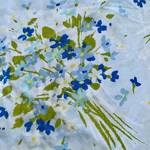 Vintage 1970s Burlington Standard Pillowcase Love Knots Blue Floral - Picture 1 of 8