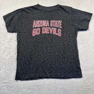Kahri + Kai Arizona State Go Devils Graphic Tee Leopard Print Small Cropped - Bild 1 von 6