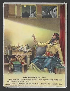 Antike christliche Unterrichtskarte - Paulus in Korinth - Lektion 4, Juli 1916 - Bild 1 von 2