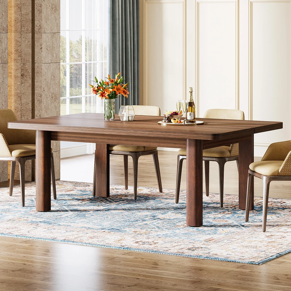 Tribesigns 63" Mesa de comedor de madera de granja Mesa de comedor grande de cocina para 4 a 6 Foto 1 de 4