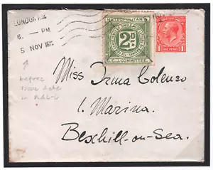 GB 1915 Cover *METROPOLITAN &GCJC RAILWAY* 2d Letter Stamp NEW EARLY DATE R199c - Picture 1 of 10
