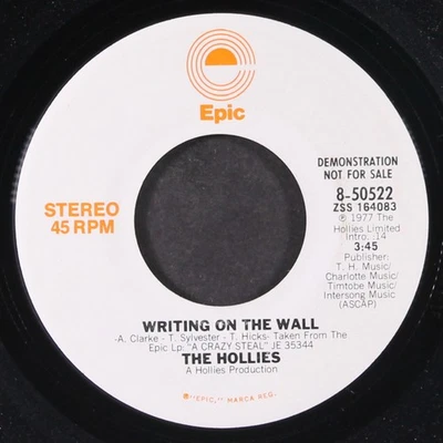 HOLLIES: надпись на стене / моно EPIC 7» одиночный 45 об/мин - Изображение 1 из 2