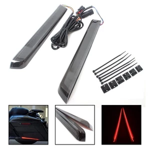 For Harley Touring Electra Glide 14-2023 Smoke Saddlebag LED Side Marker Light - Picture 1 of 17