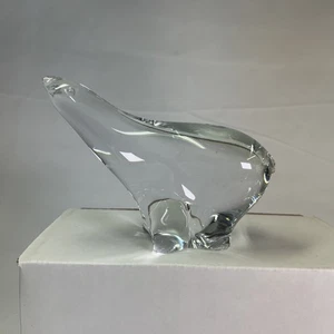 Maleras Crystal Walving Polar Bear MCM Sculpture Signed 5.5"x4" - Picture 1 of 13
