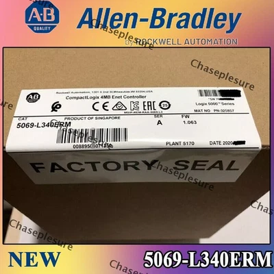 New NEW PLC 5069-L340ERM CompactLogix 5380 4 MB Enet Controller US Stock - Image 1 of 3