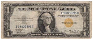 Certificado de plata de emergencia de la Segunda Guerra Mundial del Norte de África $1 1935-A Fr#2306 - Imagen 1 de 2