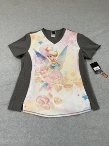 Tinker Bell Cherokee Scrubs Tooniforms Disney V Neck Top TF782 TBFY - Picture 1 of 12