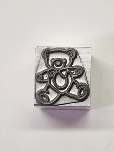 OEM Howard Imprinting Machine Co Embossing Die: M-18 Teddy Bear 7/8" x 9/10" - Picture 1 of 7
