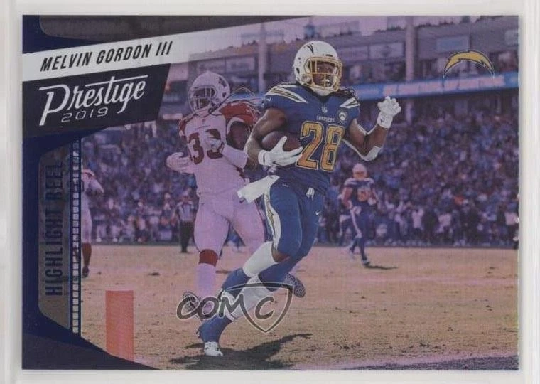 2019 Panini Prestige Highlight Reel Xtra Points Blue Melvin Gordon III #HH-MG - Image 1 of 2