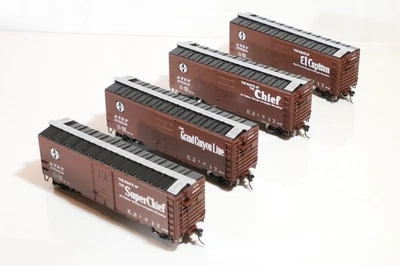 Walthers 910-51401 HO Scale Slogan Boxcar Santa Fe Mainline 40 Ft PS-1  (4 Pack) - Image 1 of 4