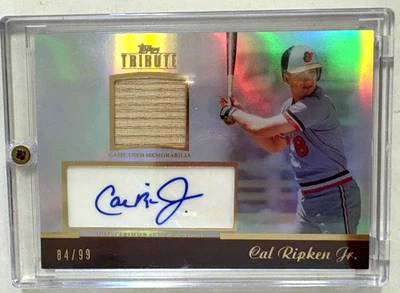 2011 CAL RIPKEN Jr. TOPPS TRIBUTE  AUTOGRAPHED BASEBALL CARD  # TAR-CR   84/99 - Image 1 of 2