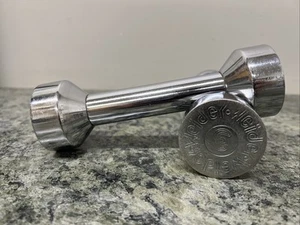 Vintage Joe Weider Chrome 3 Pound Dumbbell Set Weights Exercise Equipment Gym - Picture 1 of 5