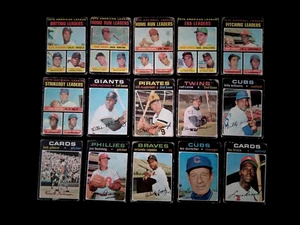1971 Topps Brock Gibson Williams Bench McCovey Cepeda Carew HOF Baseball Lot 15 - Picture 1 of 6