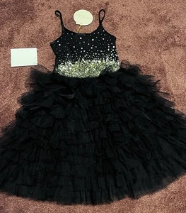 NWT Tutu du Monde Funfetti Tutu Dress in Black Sz 4-5 - Picture 1 of 5