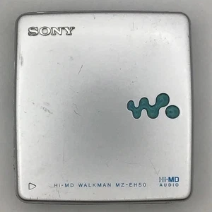 Sony MZ-EH50 Walkman Lettore Audio MD Portatile Argento Blu Funzionante Usato - Foto 1 di 8
