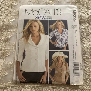Chaquetas forradas McCall's M5329 con solapa, manga 3/4 puños o volantes talla 14-20 SIN CORTAR - Imagen 1 de 4