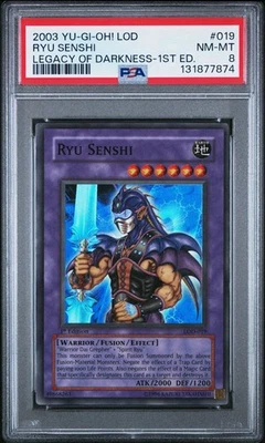 2003 Yu-Gi-Oh! Ryu Senshi Legacy of Darkness LOD 1st Edition Super Rare PSA 8 - Image 1 of 2
