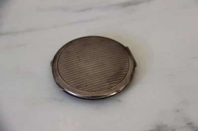 Poudrier de sac avec miroir ancien Argent - Photo 1/3