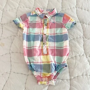 Tommy Bahama Pagliaccetto Bambino 18 Mesi Pastello Plaid Primavera Estate Colorato Unisex - Foto 1 di 11