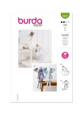 Burda Style Stuffed Animals Sewing Pattern Guide B5833 - Image 1 of 4