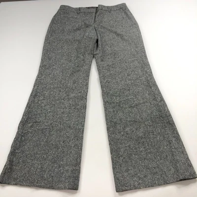 Express Editor 8 (Fit 32W 31L) Mid Rise Wool Wide Leg Dress Pants Lined Gray - Image 1 of 4