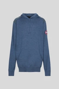 CANADA GOOSE MEN Amherst Hoody L LARGE BLUE AUTHENTIC Merino WOOL - Picture 1 of 4