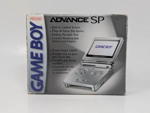Nintendo Game Boy Advance SP Handheld Console Platinum - CIB Complete - Picture 1 of 11