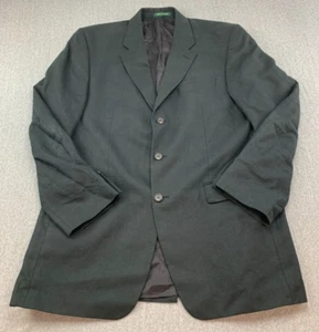 Lauren Ralph Lauren Linen Blend Blazer Sport Coat Jacket Mens 42L Charcoal Black - Picture 1 of 14