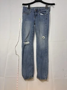 American Eagle Outfitters Distressed Sz 4 Skinny Stretch See Photos - Picture 1 of 12