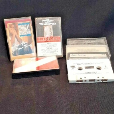 Lot of 7 Cassette Tapes - Vanilla Ice Tchaikovsky Van Halen Jim Nabors Zeppelin  - Image 1 of 4