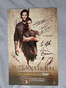 SUPERNATURAL CAST Signed Poster from 2010 San Diego Comic Con
